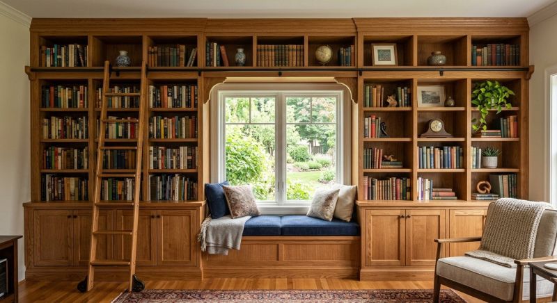 Custom Bookcase Installation in Winston Salem, NC