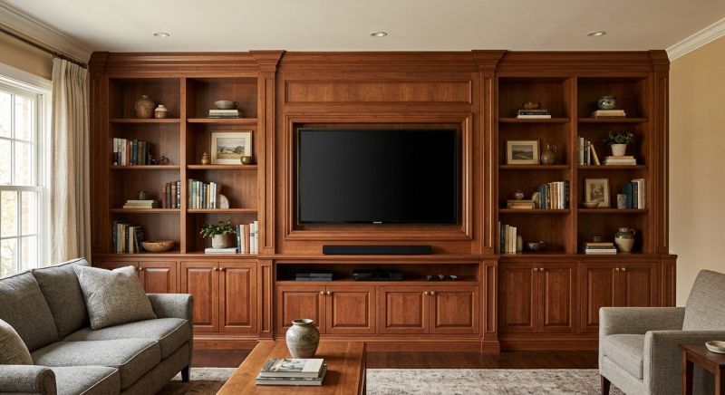 Built In Tv Cabinetry in Durham, NC