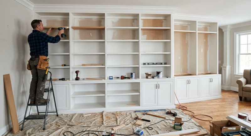 Custom Bookcase Installation in Frederick, MD