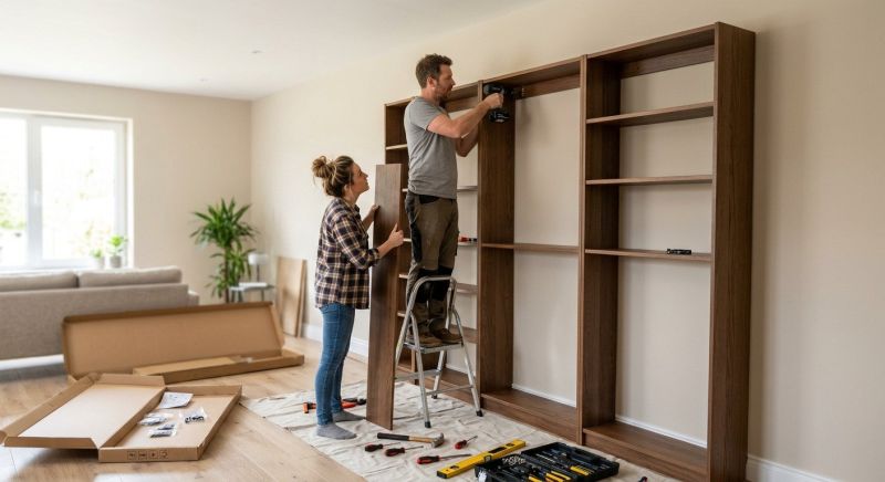Custom Bookcase Installation in Fairfax, VA