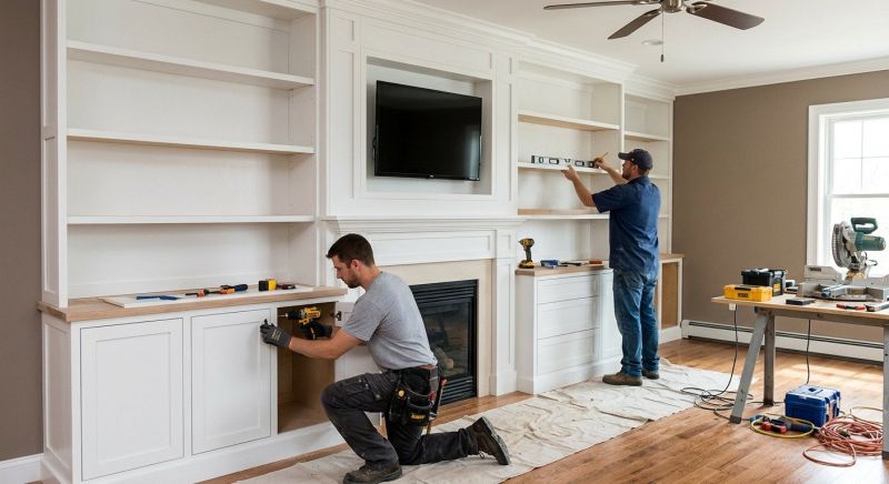 Fireplace Shelves Installation in Durham, NC
