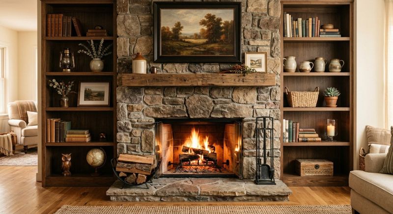 Fireplace Shelves Installation in Greensboro, NC